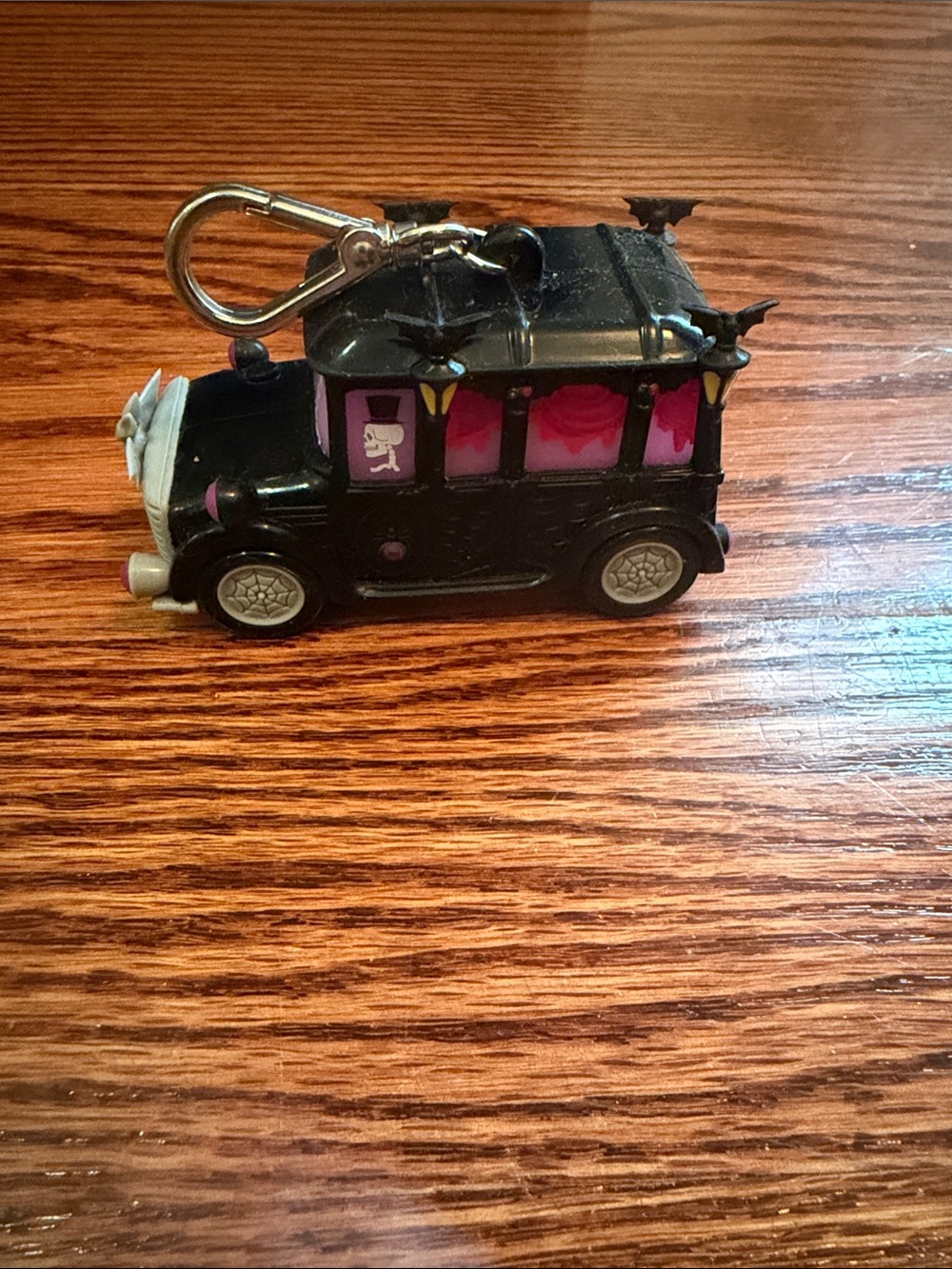 Bath & Body Works Black and Pink Haunted Car Keychain Poc Hand sanitizer holder